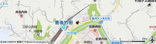 加藤石油株式会社　竹田駅前給油所周辺の地図