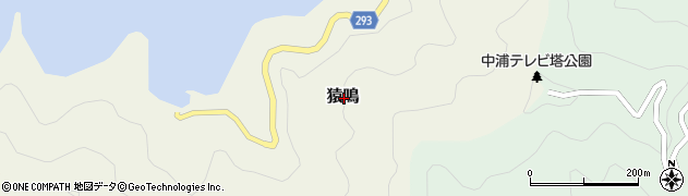 愛媛県南宇和郡愛南町猿鳴周辺の地図