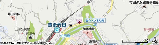 竹田温泉花水月周辺の地図