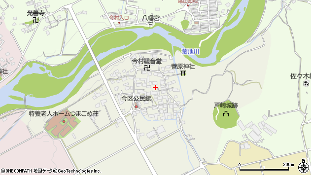 〒861-1303 熊本県菊池市今の地図