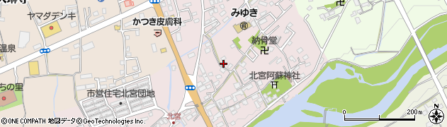 熊本県菊池市北宮周辺の地図