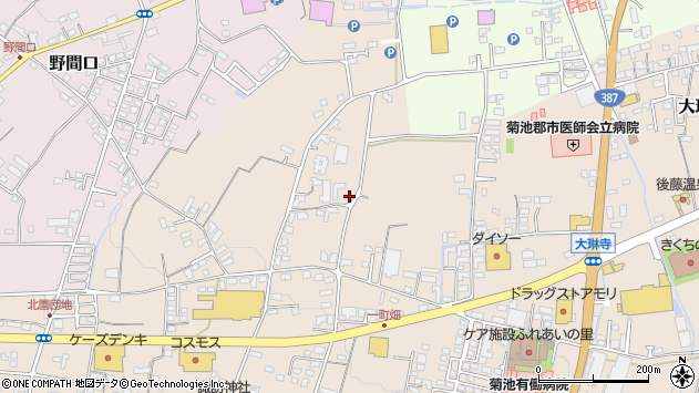 〒861-1323 熊本県菊池市西寺の地図