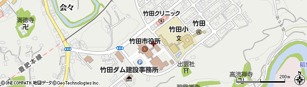 竹田市役所　本庁農林整備課周辺の地図