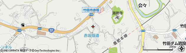 大分県竹田市会々1305周辺の地図