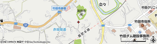 大分県竹田市会々1412周辺の地図