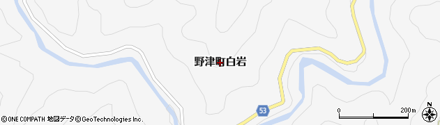 大分県臼杵市野津町大字白岩周辺の地図