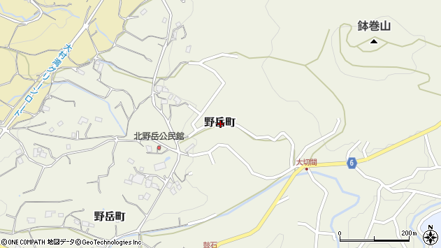 〒856-0003 長崎県大村市野岳町の地図