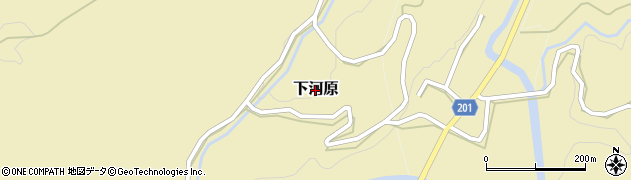 熊本県菊池市下河原周辺の地図