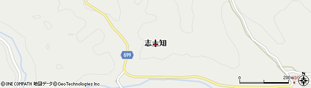 大分県竹田市志土知周辺の地図