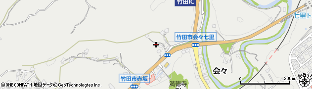 大分県竹田市会々1159周辺の地図