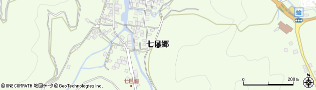 長崎県南松浦郡新上五島町七目郷周辺の地図