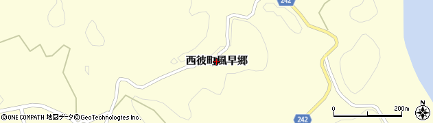 長崎県西海市西彼町風早郷周辺の地図