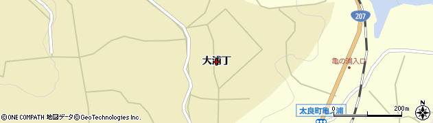 佐賀県太良町（藤津郡）大浦（丁）周辺の地図