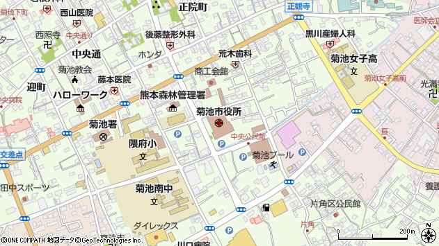 〒861-1300 熊本県菊池市（以下に掲載がない場合）の地図