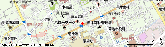 朝日生命保険相互会社菊池営業所周辺の地図