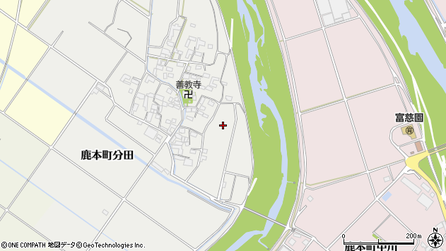 〒861-0321 熊本県山鹿市鹿本町分田の地図
