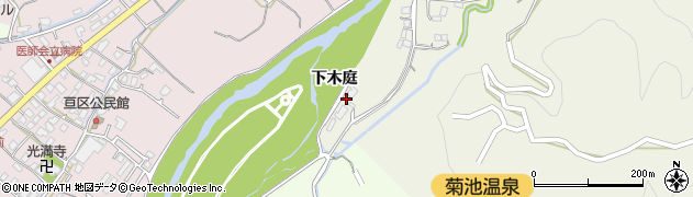 熊本県菊池市下木庭周辺の地図