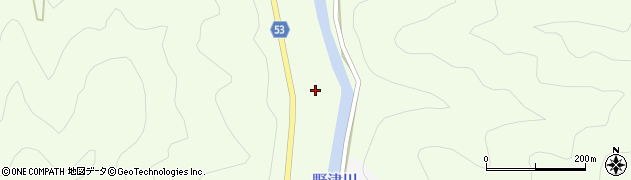 野津川周辺の地図