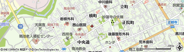 熊本県菊池市横町137周辺の地図