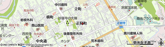 熊本県菊池市正院町周辺の地図