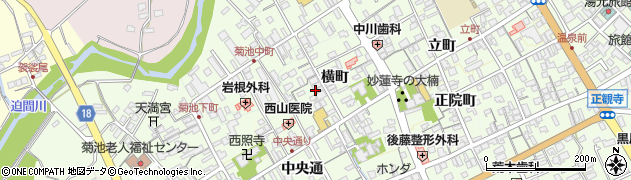 熊本県菊池市横町131周辺の地図