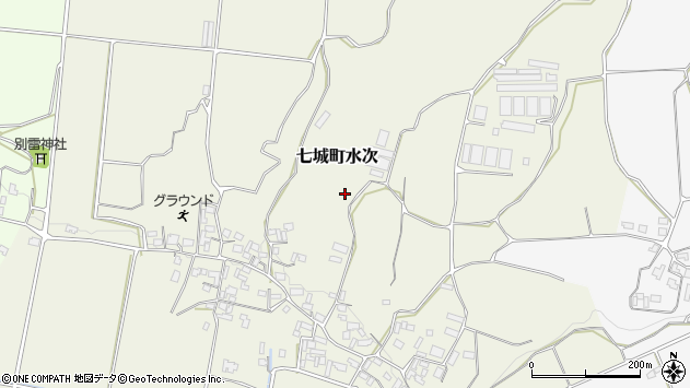 〒861-1361 熊本県菊池市七城町水次の地図