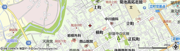 熊本県菊池市横町126周辺の地図