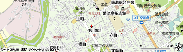 熊本県菊池市上町191周辺の地図