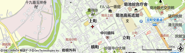 熊本県菊池市上町38周辺の地図