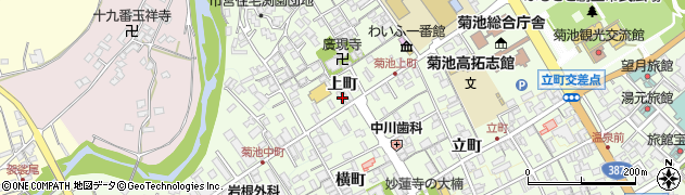 熊本県菊池市上町36周辺の地図