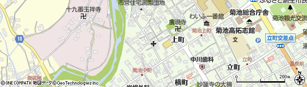 熊本県菊池市上町51周辺の地図