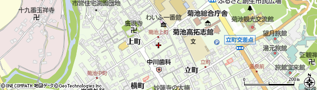 熊本県菊池市上町204周辺の地図