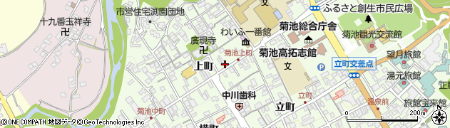熊本県菊池市上町18周辺の地図