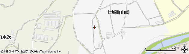 熊本県菊池市七城町山崎周辺の地図
