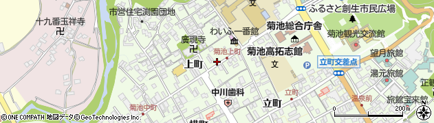 熊本県菊池市上町17周辺の地図