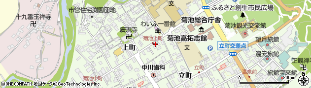 熊本県菊池市上町208周辺の地図