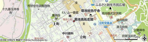 熊本県菊池市上町217周辺の地図