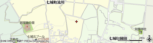 熊本県菊池市七城町流川周辺の地図