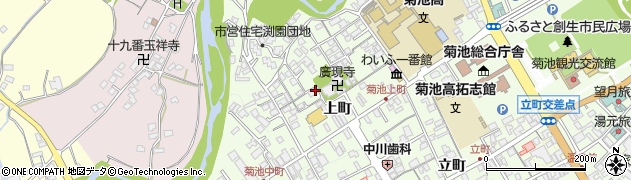 熊本県菊池市上町1727周辺の地図