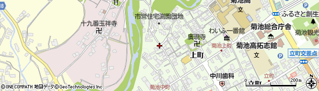 熊本県菊池市上町59周辺の地図