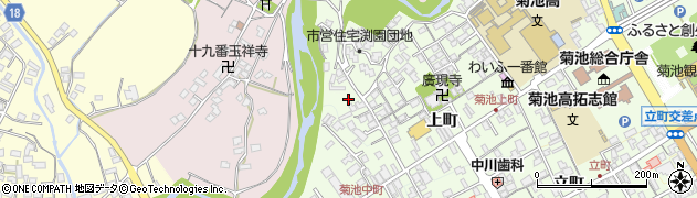 熊本県菊池市上町60周辺の地図