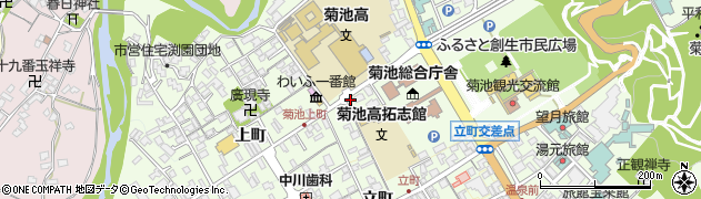 熊本県菊池市上町1329周辺の地図