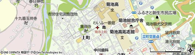 熊本県菊池市上町8周辺の地図