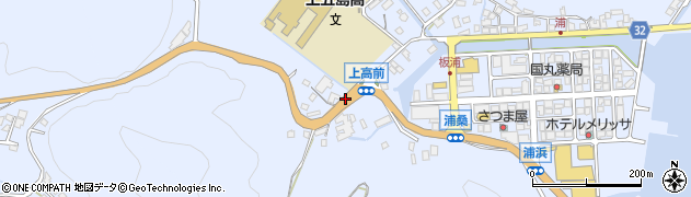 上五島高校前周辺の地図