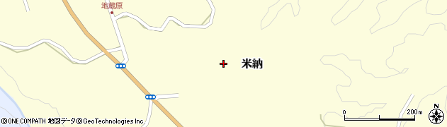 大分県竹田市米納周辺の地図