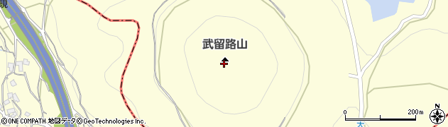 武留路山周辺の地図