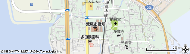 荒尾市役所　総務課・男女共同参画推進室周辺の地図