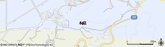 熊本県菊池市木庭周辺の地図