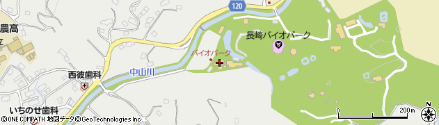 長崎バイオパーク周辺の地図