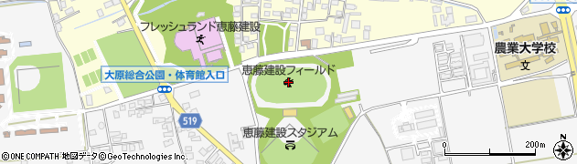 恵藤建設フィールド（三重陸上競技場）周辺の地図